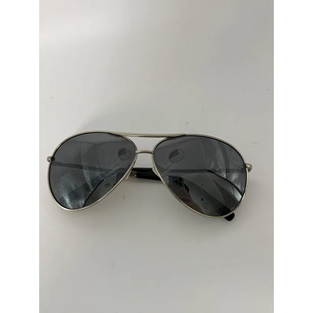 Solize by Del Sol Paradise Found‎ Aviator Sunglasses Silver Metal Black Lens